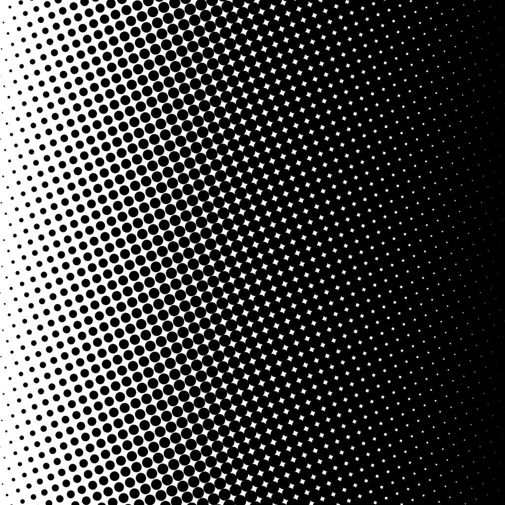 Halftone: Gradient test: Dot screen: Round solid dots