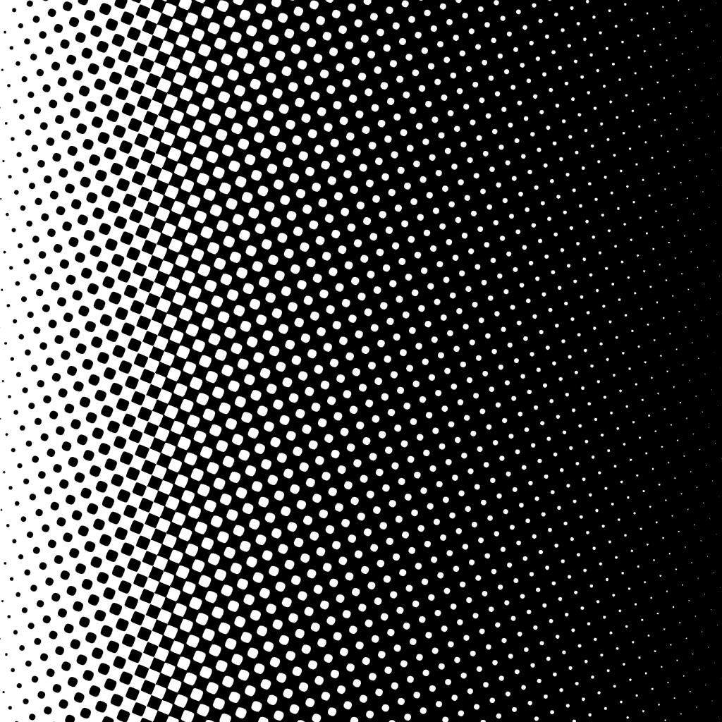 Halftone: Gradient test: Dot screen: Round closed shadows